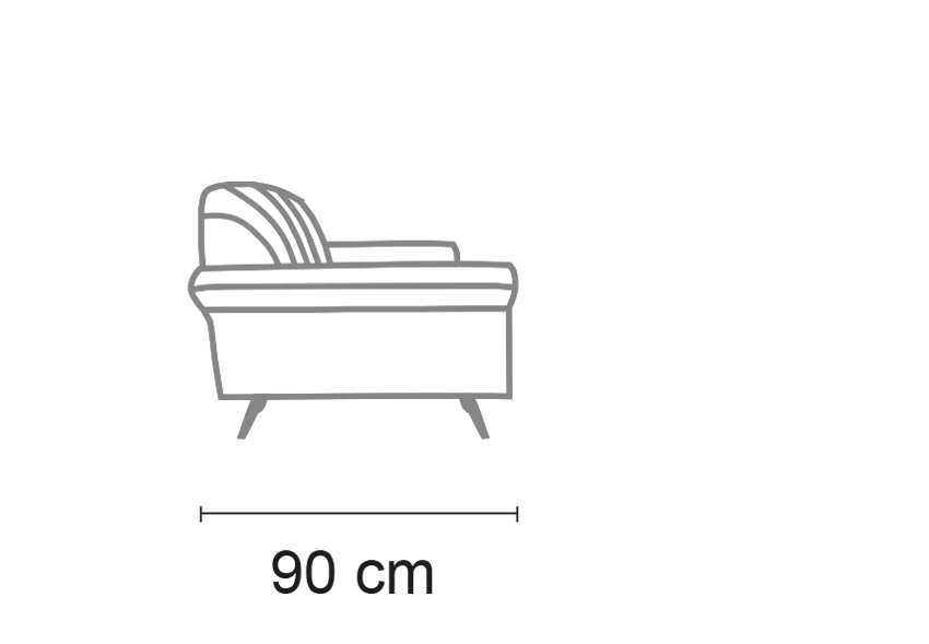 misura fianco poltrona saffo